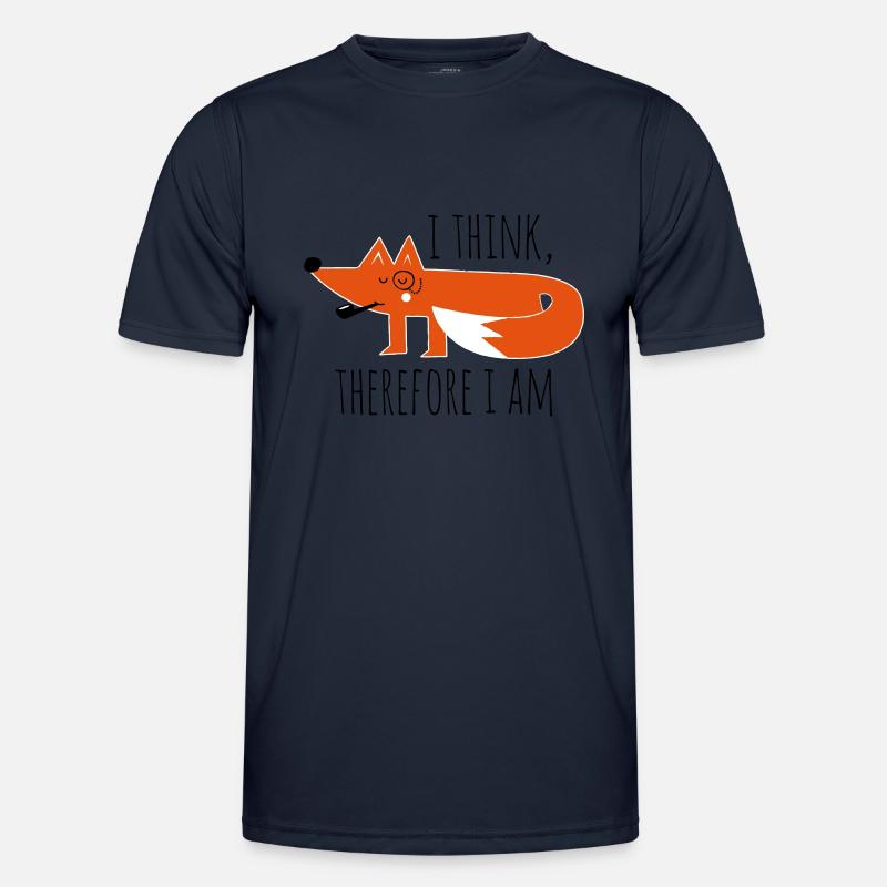 Fox Fox claims philosophy geek nerd - Men's Functional T-Shirt - navy