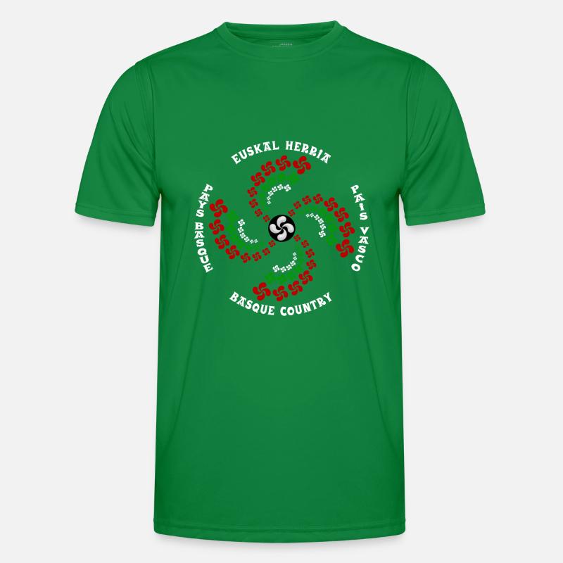 Lauburu croix Basques Männer Funktions-T-Shirt