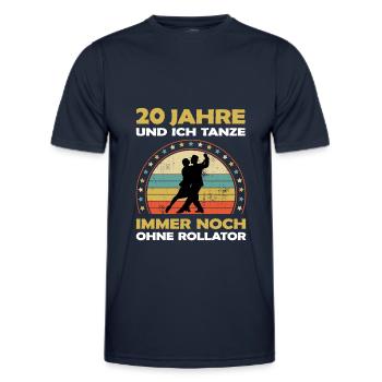 20 Jahre Tanzerfahrung - cooles Tänzer Geburtstag - Männer Funktions-T-Shirt - Navy - Vorne - AI Model Male 178 dark (178cm)