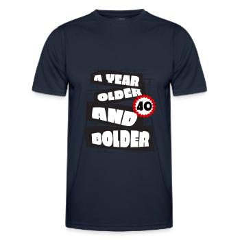 Un an plus drôle 40 ans Anniversaire Geburtstag - T-shirt sport Homme - bleu marine - Devant - AI Model Male 178 dark (178cm)