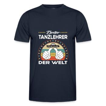 Bester tanzlehrer der Welt - Männer Funktions-T-Shirt - Navy - Vorne - AI Model Male 178 dark (178cm)