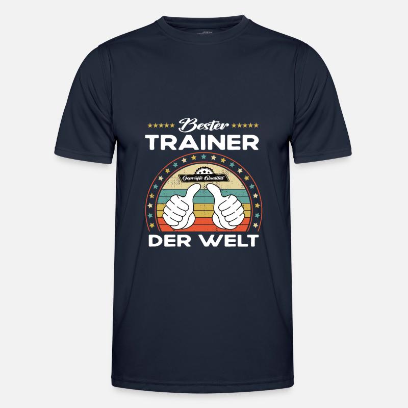 Bester trainer der Welt - Männer Funktions-T-Shirt - Navy