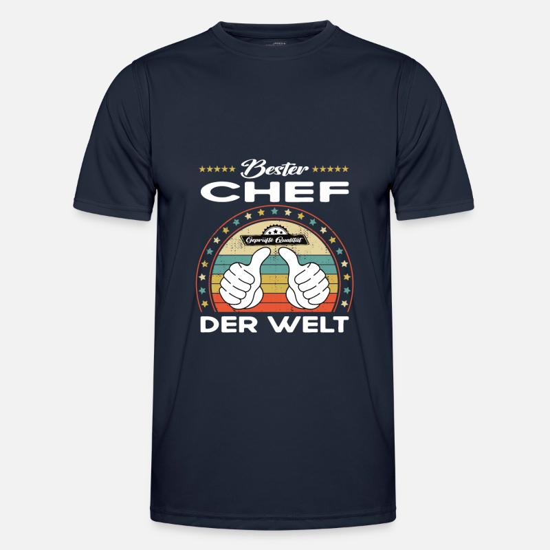 Bester chef der Welt - Männer Funktions-T-Shirt - Navy