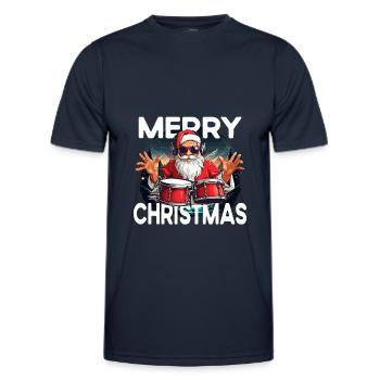 Merry Christmas Christmas Santa Claus - Men's Functional T-Shirt - navy - Front - AI Model Male 178 dark (178cm)