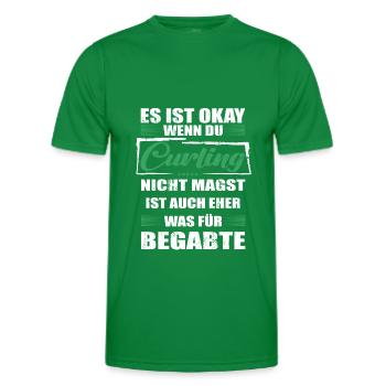 Curling Lustiger Spruch für Mann & Frau - Männer Funktions-T-Shirt - Kelly Green - Vorne - AI Model Male 178 dark (178cm)