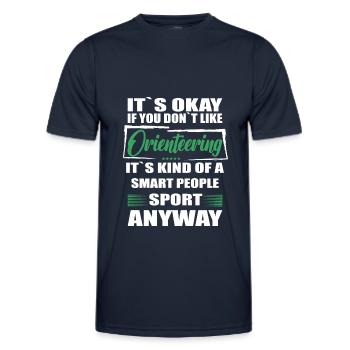 Ce n’est pas grave si vous n’aimez pas la course d’orientation - T-shirt sport Homme - bleu marine - Devant - AI Model Male 178 dark (178cm)