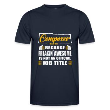 Compositeur Freakin Génial Drôle Travail - T-shirt sport Homme - bleu marine - Devant - AI Model Male 178 dark (178cm)