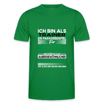 Trainer Bescheiden - Lustiger Spruch - Männer Funktions-T-Shirt - Kelly Green - Vorne - AI Model Male 178 dark (178cm)