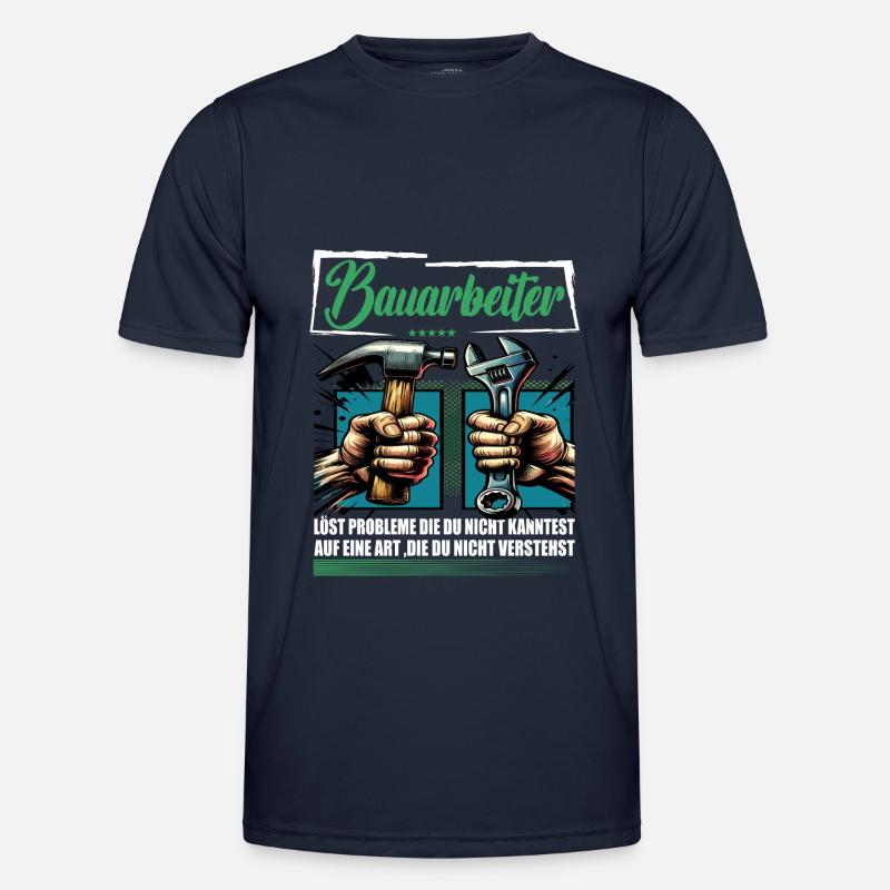 Bauarbeiter Beruf mit lustigen Spruch - Männer Funktions-T-Shirt - Navy