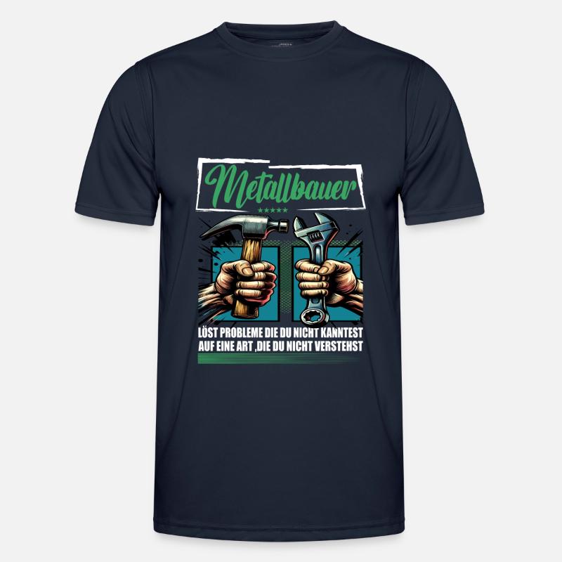 Metallbauer Beruf mit lustigen Spruch - Männer Funktions-T-Shirt - Navy