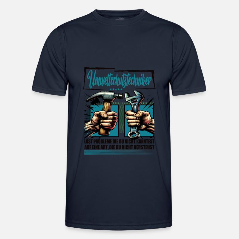 Umweltschutztechniker Beruf mit lustigen Spruch - Männer Funktions-T-Shirt - Navy