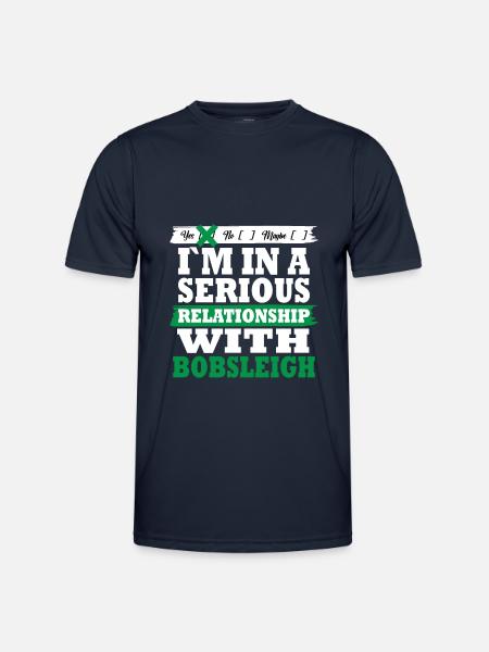 Bobsleigh My serious relationship funny - Men's Functional T-Shirt - navy