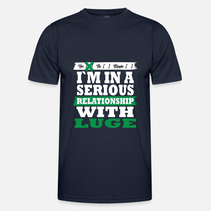 Lie My serious relationship funny - Men's Functional T-Shirt - navy