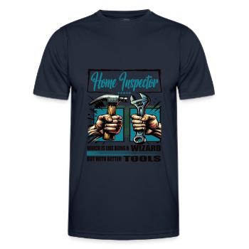 Home inspector Profession Saying Worker - Men's Functional T-Shirt - navy - Front - AI Model Male 178 dark (178cm)