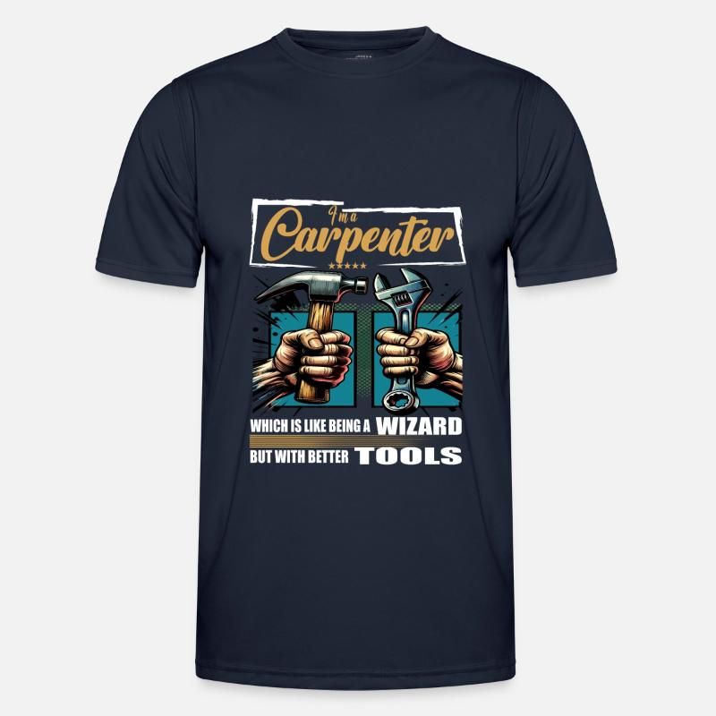 Carpenter Beruf Spruch Arbeiter - Männer Funktions-T-Shirt - Navy