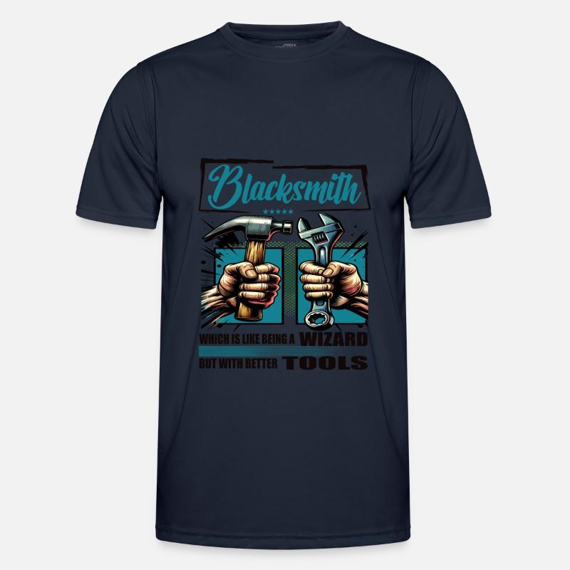 Blacksmith Beruf Spruch Arbeiter - Männer Funktions-T-Shirt - Navy