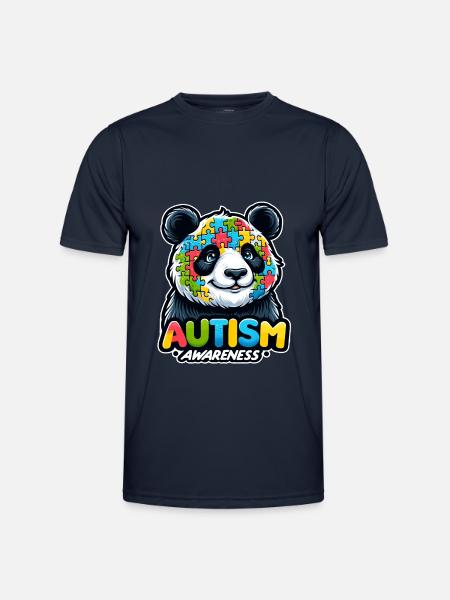 Autism Awareness puzzles piece - Men's Functional T-Shirt - navy