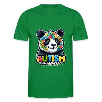 Autism Awareness puzzles piece - Men's Functional T-Shirt - kelly green - Front - AI Model Male 178 dark (178cm)