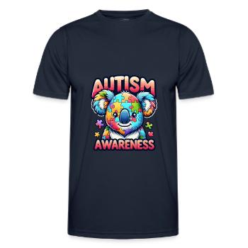 Autism Awareness puzzles piece - Männer Funktions-T-Shirt - Navy - Vorne - AI Model Male 178 dark (178cm)