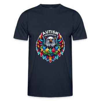 Autism Awareness puzzles piece - Männer Funktions-T-Shirt - Navy - Vorne - AI Model Male 178 dark (178cm)