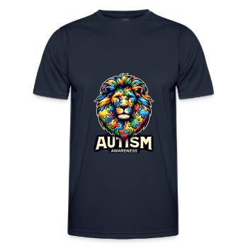Autism Awareness puzzles piece - Männer Funktions-T-Shirt - Navy - Vorne - AI Model Male 178 dark (178cm)