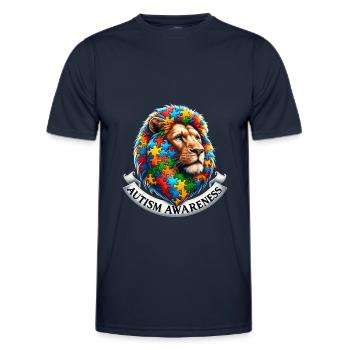 Autism Awareness puzzles piece - Männer Funktions-T-Shirt - Navy - Vorne - AI Model Male 178 dark (178cm)