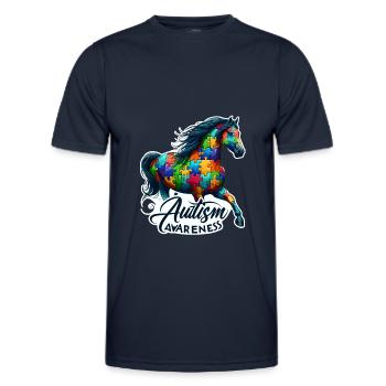 Autism Awareness puzzles piece - Männer Funktions-T-Shirt - Navy - Vorne - AI Model Male 178 dark (178cm)