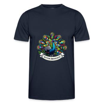 Autism Awareness puzzles piece - Männer Funktions-T-Shirt - Navy - Vorne - AI Model Male 178 dark (178cm)
