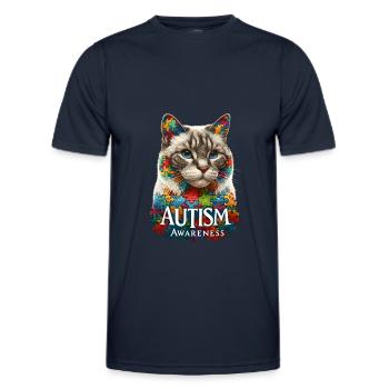 Autism Awareness puzzles piece - Männer Funktions-T-Shirt - Navy - Vorne - AI Model Male 178 dark (178cm)