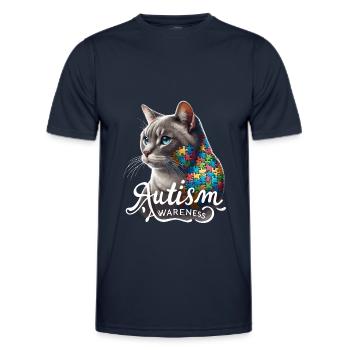 Autism Awareness puzzles piece - Männer Funktions-T-Shirt - Navy - Vorne - AI Model Male 178 dark (178cm)
