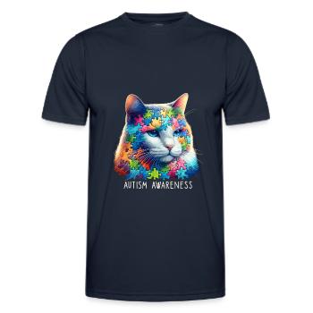 Autism Awareness puzzles piece - Männer Funktions-T-Shirt - Navy - Vorne - AI Model Male 178 dark (178cm)