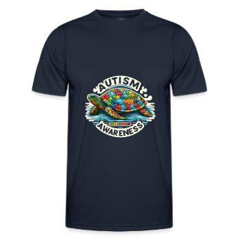 Autism Awareness puzzles piece - Männer Funktions-T-Shirt - Navy - Vorne - AI Model Male 178 dark (178cm)