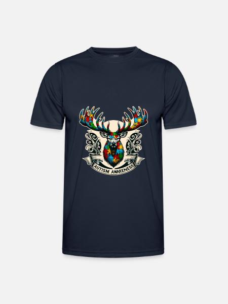 Autism Awareness puzzles piece - Men's Functional T-Shirt - navy