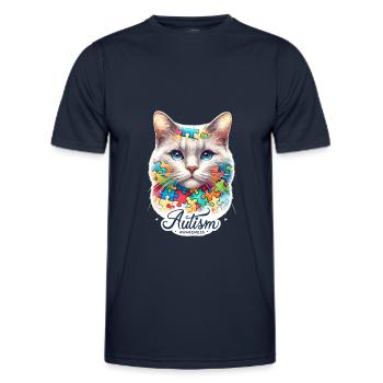 Autism Awareness puzzles piece - Männer Funktions-T-Shirt - Navy - Vorne - AI Model Male 178 dark (178cm)