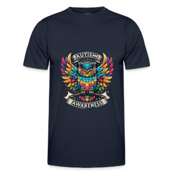 Autism Awareness puzzles piece - Männer Funktions-T-Shirt - Navy - Vorne - AI Model Male 178 dark (178cm)