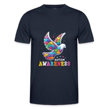 Autism Awareness puzzles piece - Männer Funktions-T-Shirt - Navy - Vorne - AI Model Male 178 dark (178cm)