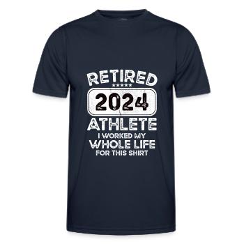 Retired Athlete 2024 - Männer Funktions-T-Shirt - Navy - Vorne - AI Model Male 178 dark (178cm)