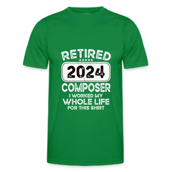 Compositeur retraité 2024 - T-shirt sport Homme - vert - Devant - AI Model Male 178 dark (178cm)