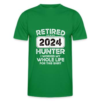 Retired Hunter 2024 - Männer Funktions-T-Shirt - Kelly Green - Vorne - AI Model Male 178 dark (178cm)
