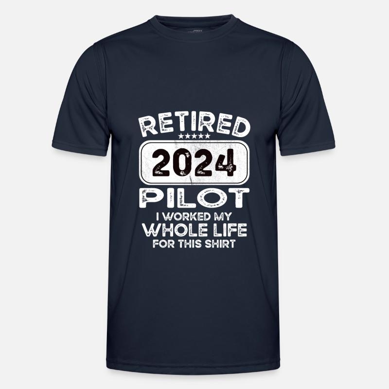 Retired Pilot 2024 - Men's Functional T-Shirt - navy
