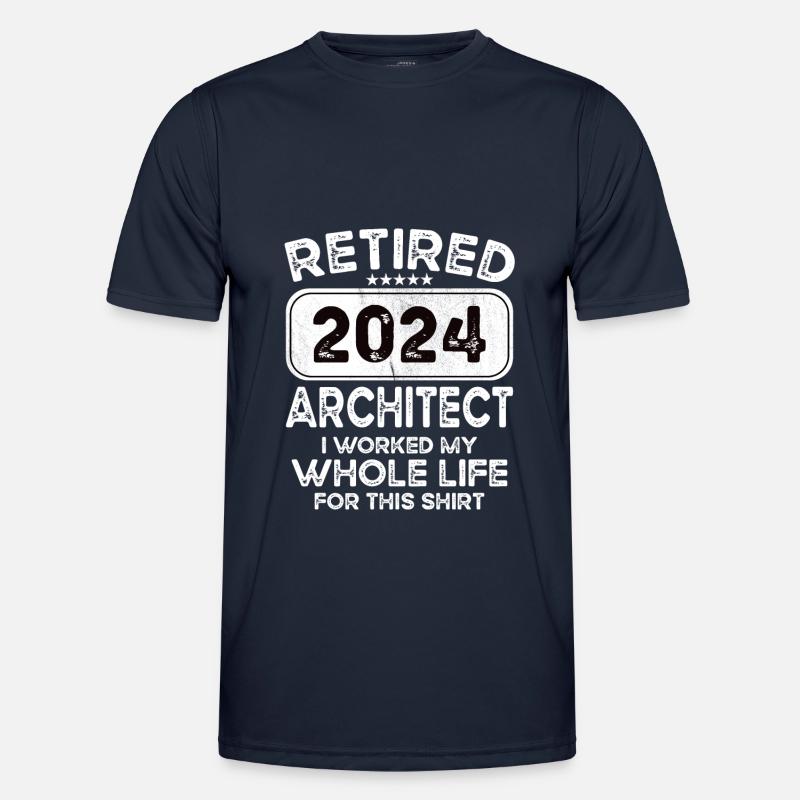 Retired Architect 2024 - Men's Functional T-Shirt - navy