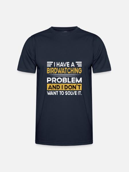 Birdwatching is my hobby - Men's Functional T-Shirt - navy
