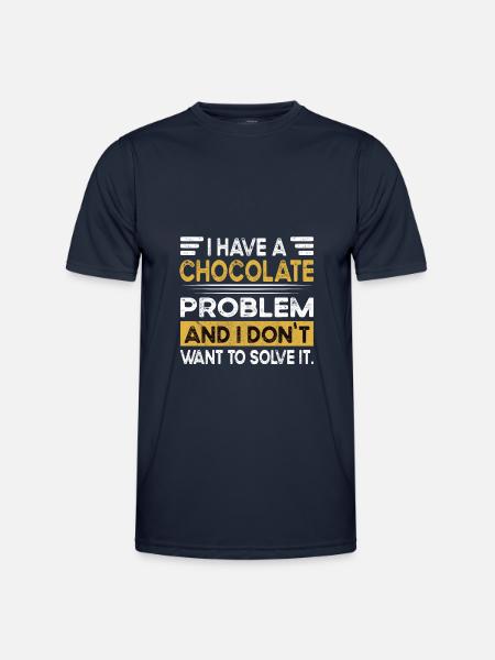 Chocolate is my hobby - Men's Functional T-Shirt - navy