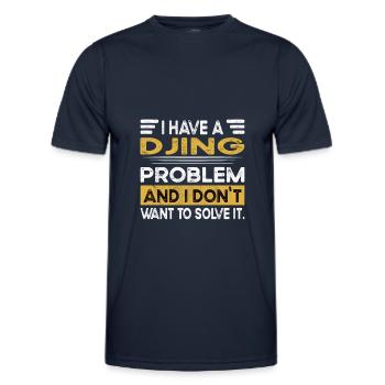 Le djing est mon hobby - T-shirt sport Homme - bleu marine - Devant - AI Model Male 178 dark (178cm)