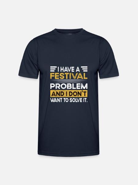 Festival is my hobby - Men's Functional T-Shirt - navy