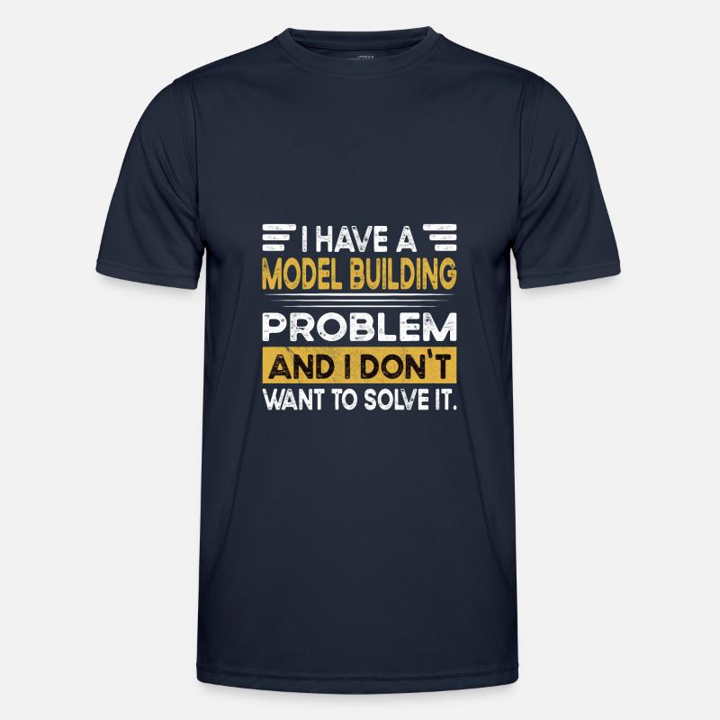 Model building is my hobby - Men's Functional T-Shirt - navy