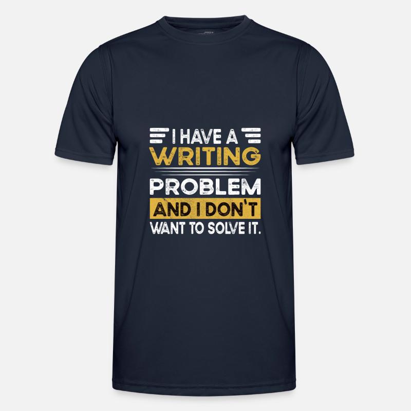 Writing is my hobby - Men's Functional T-Shirt - navy