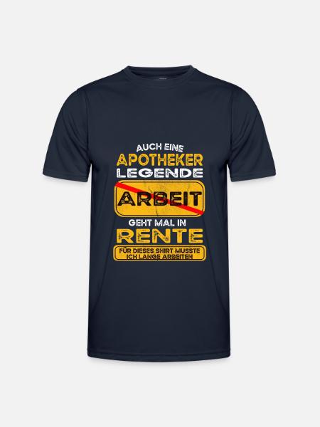 Apotheker lustiges Rente Pension - Männer Funktions-T-Shirt - Navy