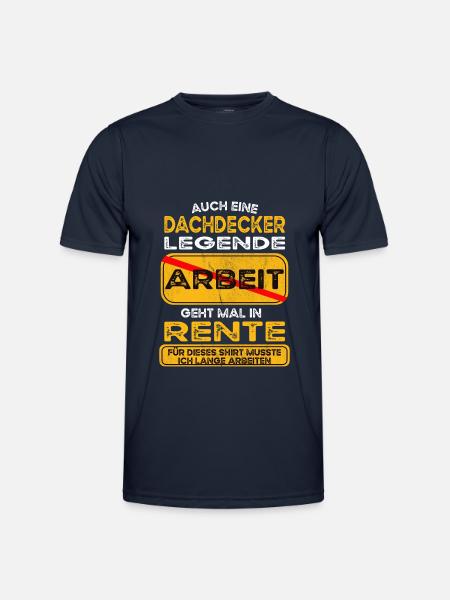 Dachdecker lustiges Rente Pension - Männer Funktions-T-Shirt - Navy