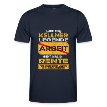 Kellner lustiges Rente Pension - Männer Funktions-T-Shirt - Navy - Vorne - AI Model Male 178 dark (178cm)